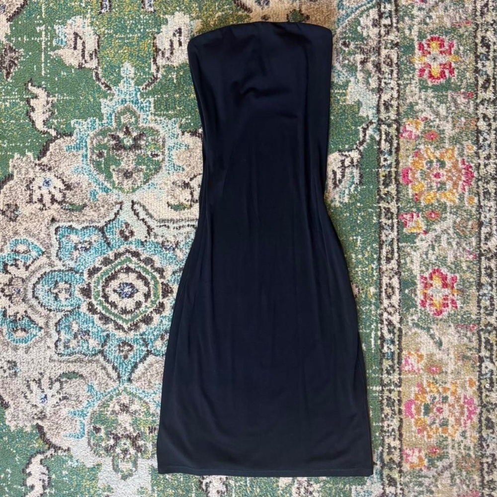 Women's Aerie Offline Black Strapless Bodycon Activewear or Loungewear Dress